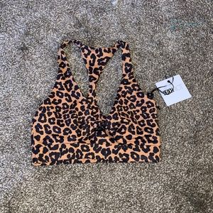 Leopard sports bra